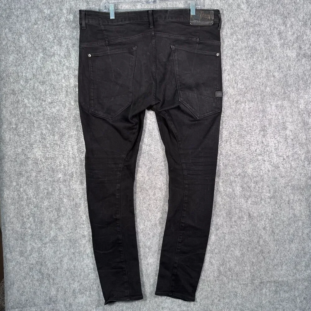 G Star Raw Type C 3D Super Slim Jeans Mens 40x34 Measured 40x30 Black Denim